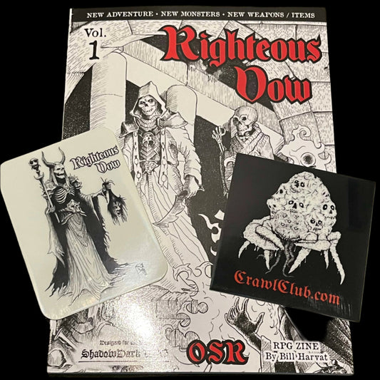 Righteous Vow Zine and 2 Stickers Combo Pack (+PDF)